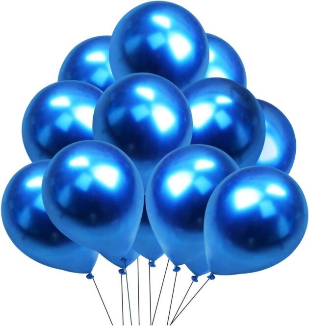 10 blue Balloons