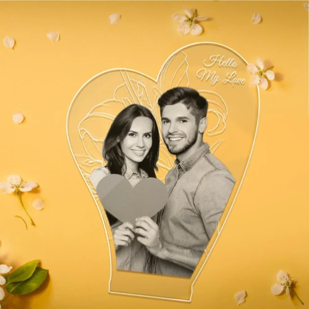 Celebrate Love Personalized 3D Photo Lamp - Image 2