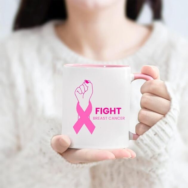 October Breast Cancer Awareness Month Cancer Awareness Pink Ribbon Ceramic Coffee Mug Employee gifts
