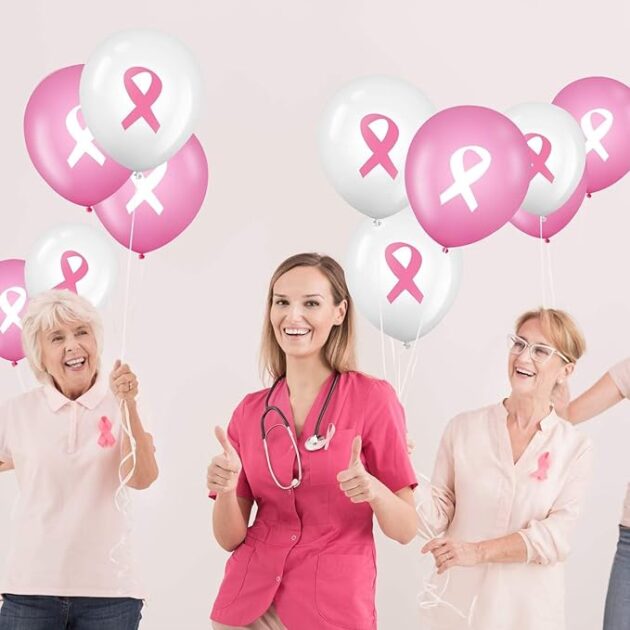 25 Breast Cancer Awareness Balloons - Image 3