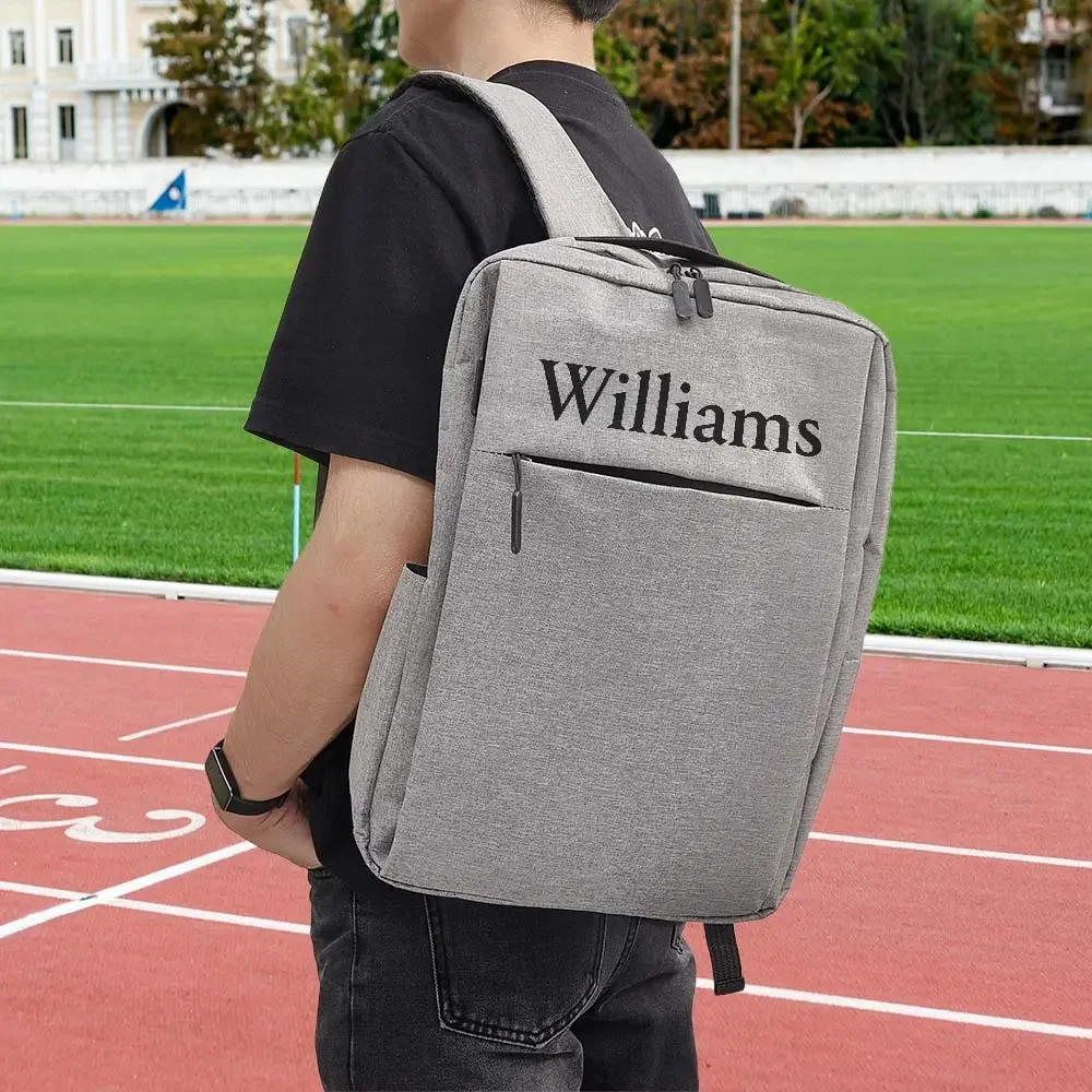 Personalized Name Backpack, College School Computer Bag, Fits 15.6 Inch Notebook, Stylish & Functional Gift for Men or Women, Back to School