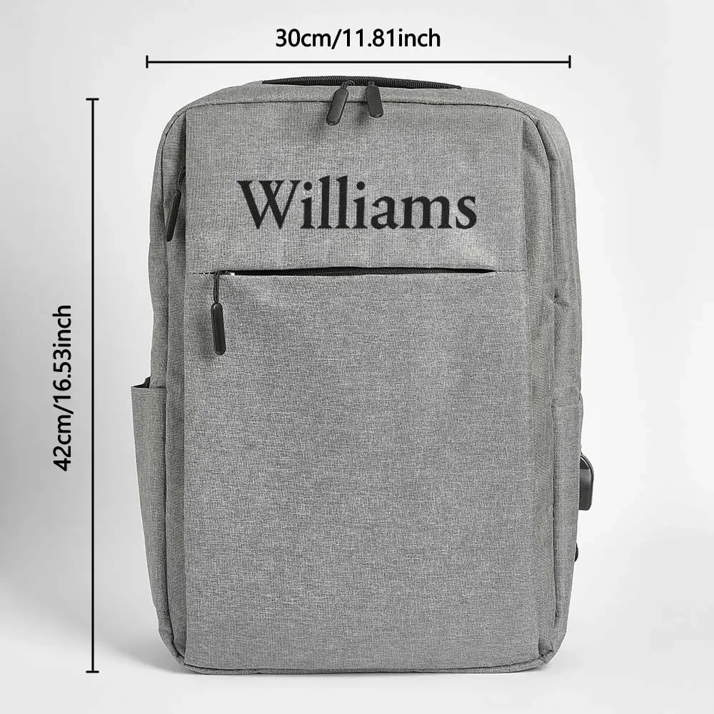 Personalized Name Backpack, College School Computer Bag, Fits 15.6 Inch Notebook, Stylish & Functional Gift for Men or Women, Back to School - Image 4